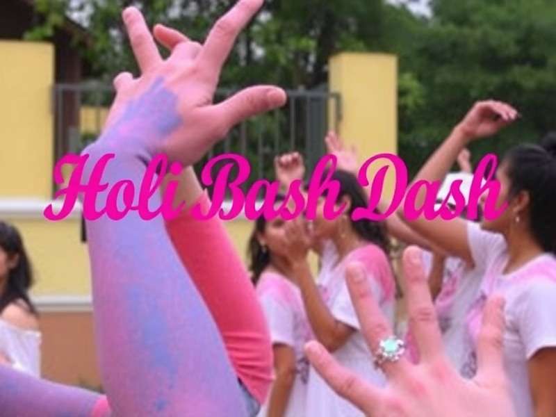 Holi Bash Dash players at a real-life Holi meetup organized by the game's community Holi Bash Dash Community Meetup